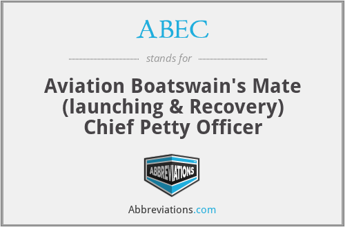 ABEC - Aviation Boatswain's Mate (launching & Recovery) Chief Petty Officer