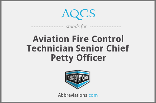 AQCS - Aviation Fire Control Technician Senior Chief Petty Officer