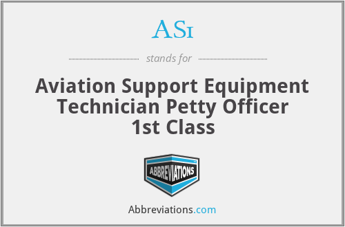 AS1 - Aviation Support Equipment Technician Petty Officer 1st Class