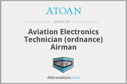 ATOAN - Aviation Electronics Technician (ordnance) Airman