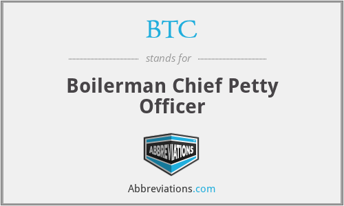 BTC - Boilerman Chief Petty Officer