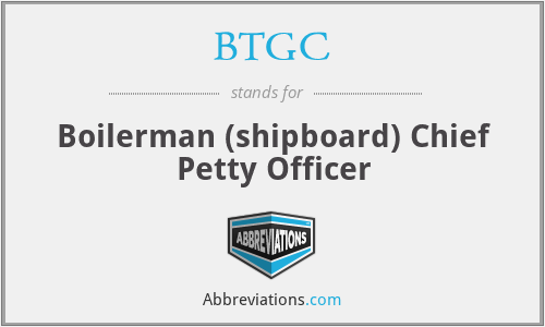 BTGC - Boilerman (shipboard) Chief Petty Officer