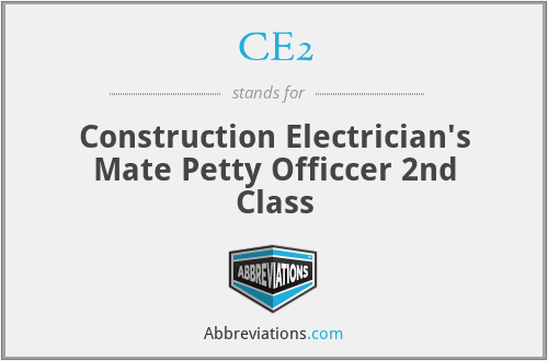 CE2 - Construction Electrician's Mate Petty Officcer 2nd Class
