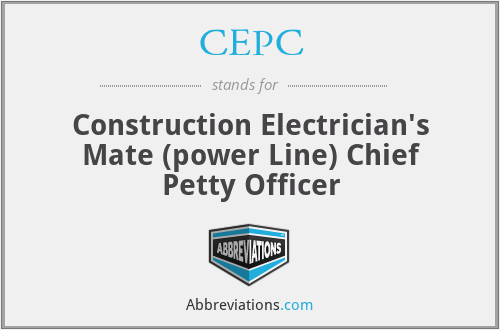 CEPC - Construction Electrician's Mate (power Line) Chief Petty Officer