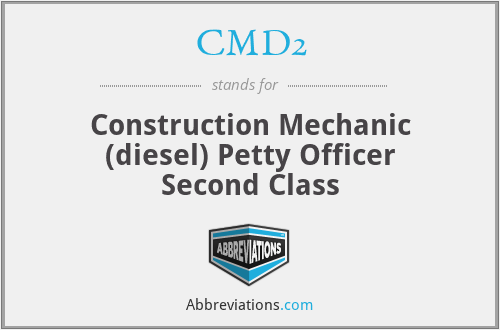 CMD2 - Construction Mechanic (diesel) Petty Officer Second Class
