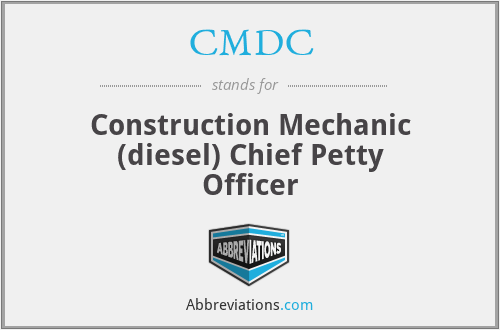 CMDC - Construction Mechanic (diesel) Chief Petty Officer