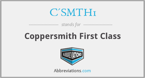 C'SMTH1 - Coppersmith First Class