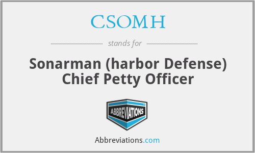 CSOMH - Sonarman (harbor Defense) Chief Petty Officer