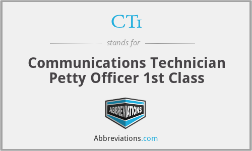 CT1 - Communications Technician Petty Officer 1st Class
