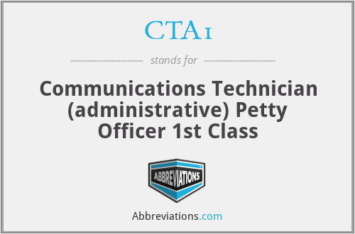 CTA1 - Communications Technician (administrative) Petty Officer 1st Class