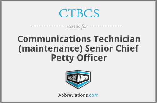 CTBCS - Communications Technician (maintenance) Senior Chief Petty Officer