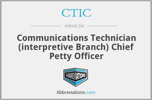CTIC - Communications Technician (interpretive Branch) Chief Petty Officer