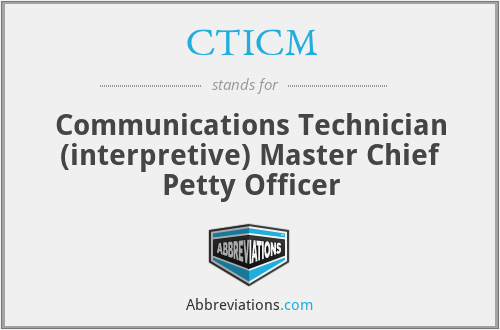 CTICM - Communications Technician (interpretive) Master Chief Petty Officer