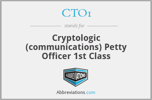 CTO1 - Cryptologic (communications) Petty Officer 1st Class