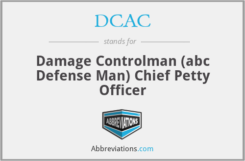 DCAC - Damage Controlman (abc Defense Man) Chief Petty Officer