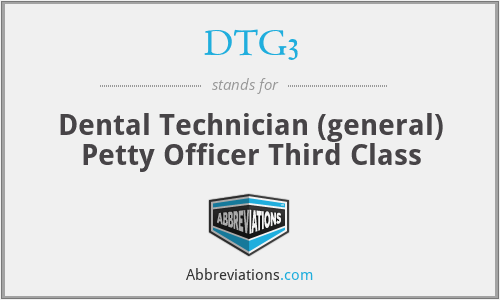 DTG3 - Dental Technician (general) Petty Officer Third Class