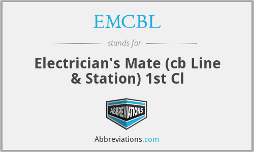 EMCBL - Electrician's Mate (cb Line & Station) 1st Cl