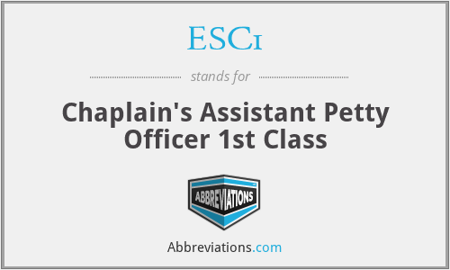 ESC1 - Chaplain's Assistant Petty Officer 1st Class