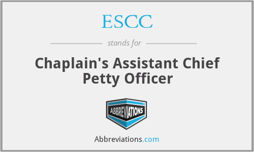 ESCC - Chaplain's Assistant Chief Petty Officer