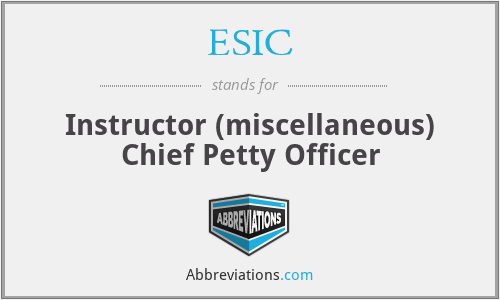 ESIC - Instructor (miscellaneous) Chief Petty Officer