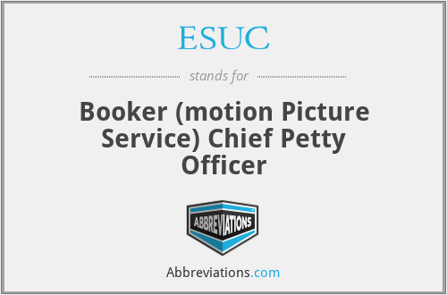 ESUC - Booker (motion Picture Service) Chief Petty Officer