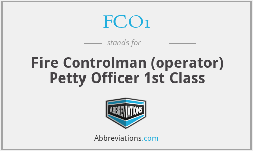 FCO1 - Fire Controlman (operator) Petty Officer 1st Class