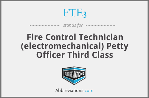 FTE3 - Fire Control Technician (electromechanical) Petty Officer Third Class