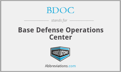 BDOC - Base Defense Operations Center