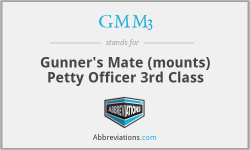 GMM3 - Gunner's Mate (mounts) Petty Officer 3rd Class