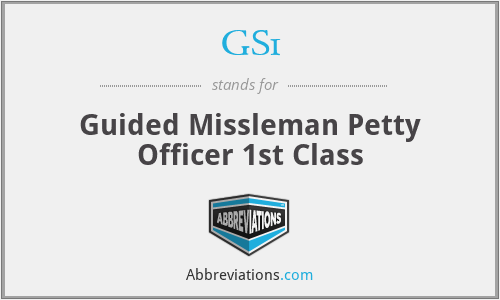 GS1 - Guided Missleman Petty Officer 1st Class