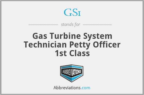 GS1 - Gas Turbine System Technician Petty Officer 1st Class