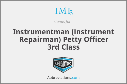 IMI3 - Instrumentman (instrument Repairman) Petty Officer 3rd Class