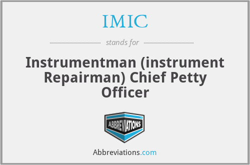 IMIC - Instrumentman (instrument Repairman) Chief Petty Officer
