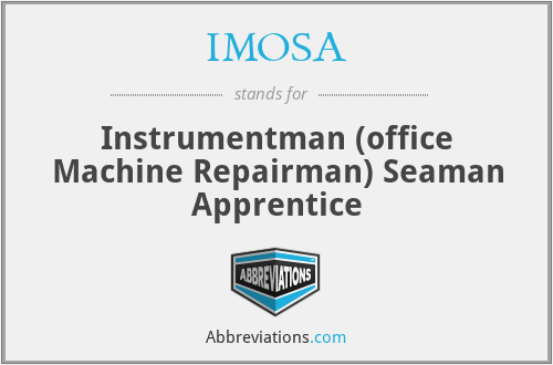 IMOSA - Instrumentman (office Machine Repairman) Seaman Apprentice