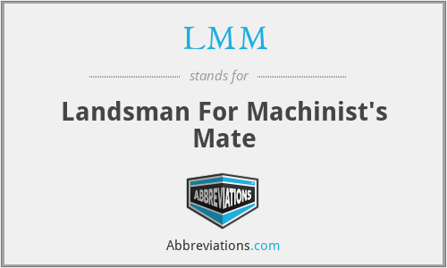 LMM - Landsman For Machinist's Mate