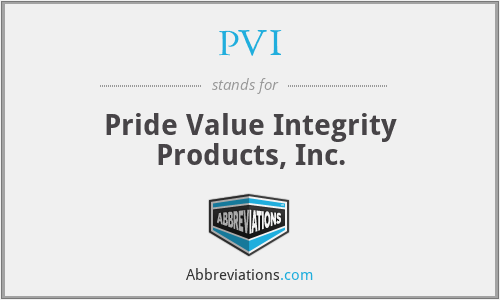 PVI - Pride Value Integrity Products, Inc.