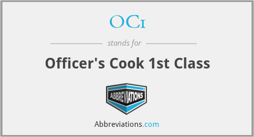 OC1 - Officer's Cook 1st Class