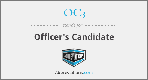 OC3 - Officer's Candidate
