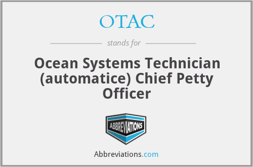 OTAC - Ocean Systems Technician (automatice) Chief Petty Officer