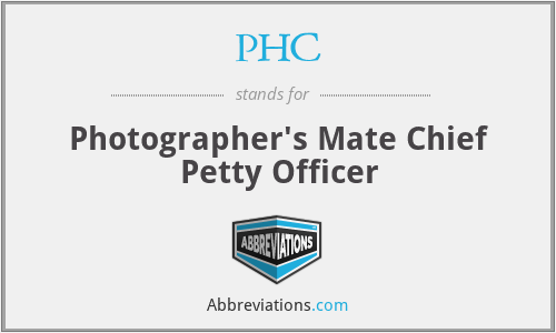 PHC - Photographer's Mate Chief Petty Officer