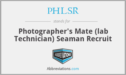 PHLSR - Photographer's Mate (lab Technician) Seaman Recruit