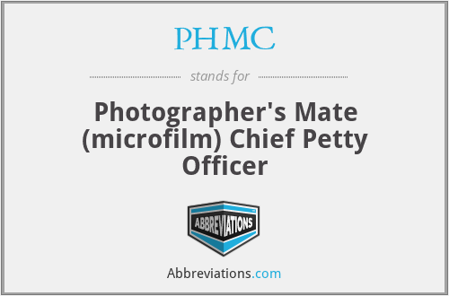 PHMC - Photographer's Mate (microfilm) Chief Petty Officer