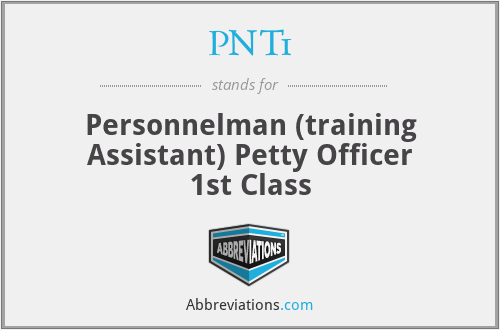 PNT1 - Personnelman (training Assistant) Petty Officer 1st Class