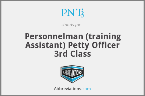 PNT3 - Personnelman (training Assistant) Petty Officer 3rd Class