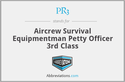 PR3 - Aircrew Survival Equipmentman Petty Officer 3rd Class