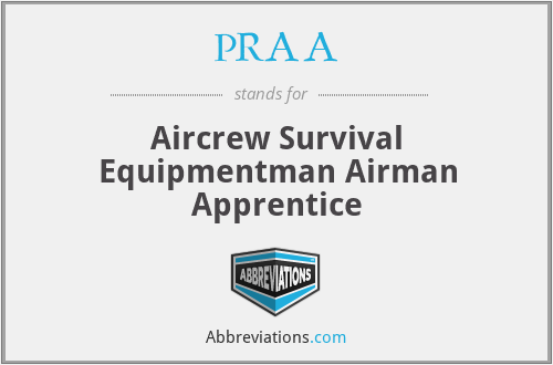 PRAA - Aircrew Survival Equipmentman Airman Apprentice