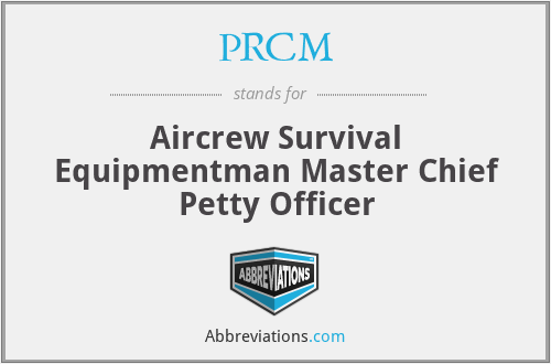 PRCM - Aircrew Survival Equipmentman Master Chief Petty Officer