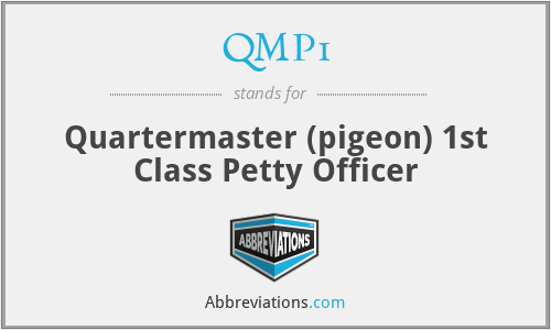 QMP1 - Quartermaster (pigeon) 1st Class Petty Officer