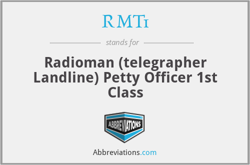 RMT1 - Radioman (telegrapher Landline) Petty Officer 1st Class