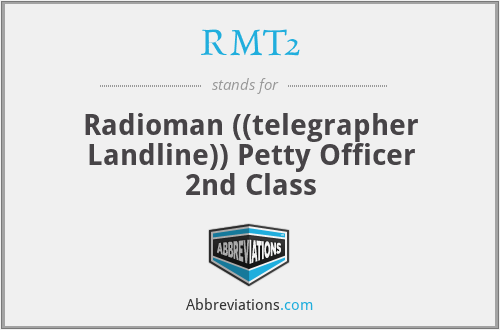 RMT2 - Radioman ((telegrapher Landline)) Petty Officer 2nd Class